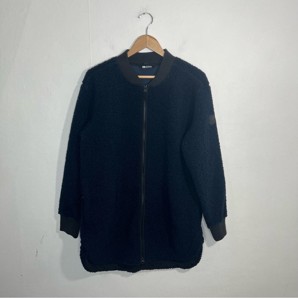 Outdoor Research Juneau Sherpa Fleece Coat Blue Navy Womens Size Medium